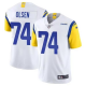 Men's #74 Merlin Olsen Los Angeles Rams White Vapor Limited Football Stitched NFL Jersey