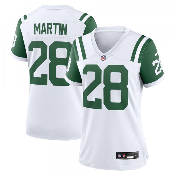 Women's New York Jets #28 Curtis Martin Nike White Classic Alternate Retired Player Jersey