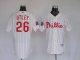 Philadelphia Phillies #26 Chase Utley Stitched White Red Strip MLB Jersey