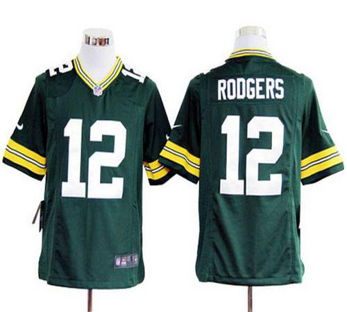 Nike Green Bay Packers #12 Aaron Rodgers Green Team Color Men's Stitched NFL Game Jersey