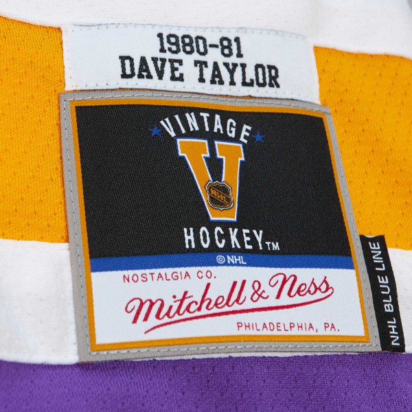 Men's Los Angeles Kings Dave Taylor Mitchell & Ness Purple  1980/81 Blue Line Player Jersey