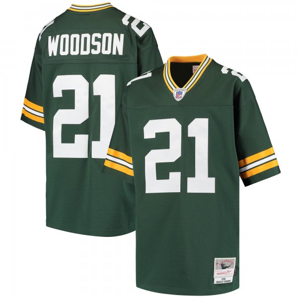 Youth Green Bay Packers Charles Woodson Mitchell & Ness Green Retired Player Legacy Jersey