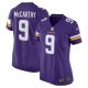 Women's Minnesota Vikings #9 J.J. McCarthy Nike Purple 2024 NFL Draft First Round Pick Player Limited Jersey