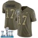 Men's Nike NFL Philadelphia Eagles #17 Harold Carmichael Limited Olive/Camo 2017 Salute to Service Super Bowl LII Jersey