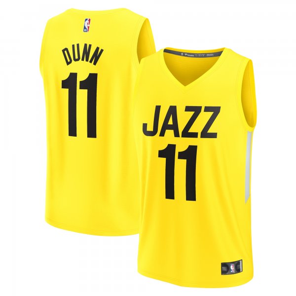 Youth Utah Jazz Kris Dunn Fanatics Yellow Fast Break Player Jersey - Icon Edition