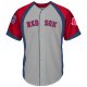 Men's Boston Red Sox Gray/Navy Big & Tall Colorblock Full-Button Jersey