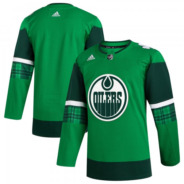 Men's Edmonton Oilers  adidas Kelly Green 2023 St. Patrick's Day Primegreen Jersey