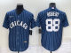 Men's Nike Chicago White Sox #88 Luis Robert Blue Throwback MLB Cool Base Jersey