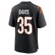 Men's Cincinnati Bengals Jalen Davis Nike Black Game Player Jersey