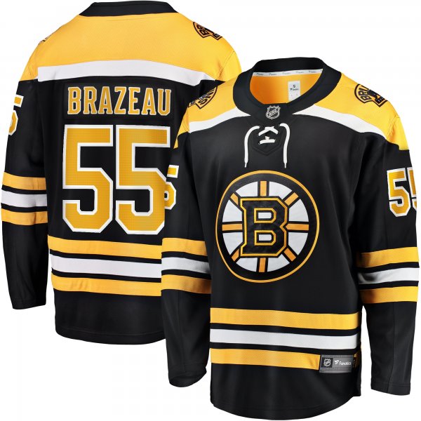 Men's Boston Bruins Justin Brazeau Fanatics Black Home Premier Breakaway Player Jersey