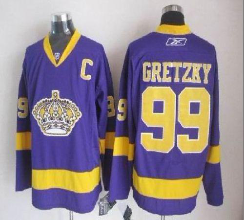 Los Angeles Kings #99 Wayne Gretzky Purple Stitched NHL Jersey