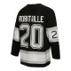 Men's Los Angeles Kings Luc Robitaille Mitchell & Ness Black Alternate Captain Patch 1992/93 Blue Line Player Jersey