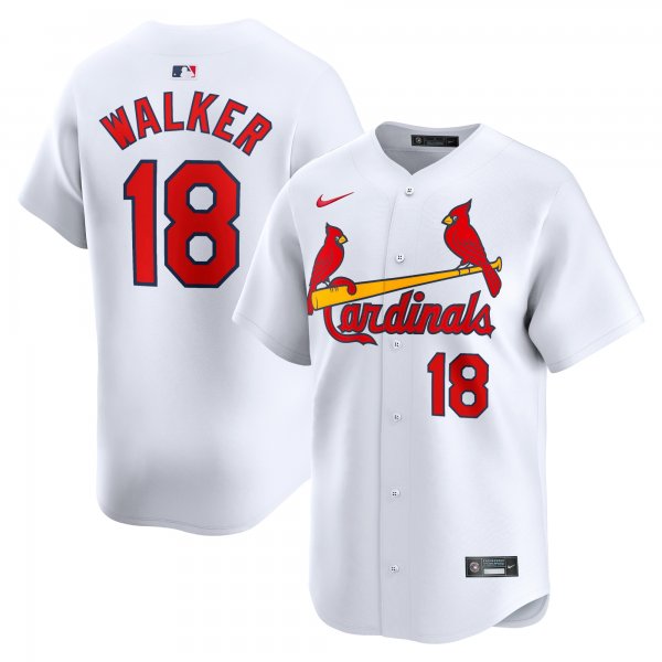 Men's St. Louis Cardinals Jordan Walker Nike White Home Limited Player Jersey