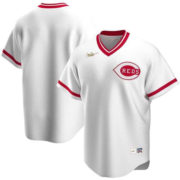 Men's NIKE Cincinnati Reds Home Cooperstown Collection Team White MLB Jersey