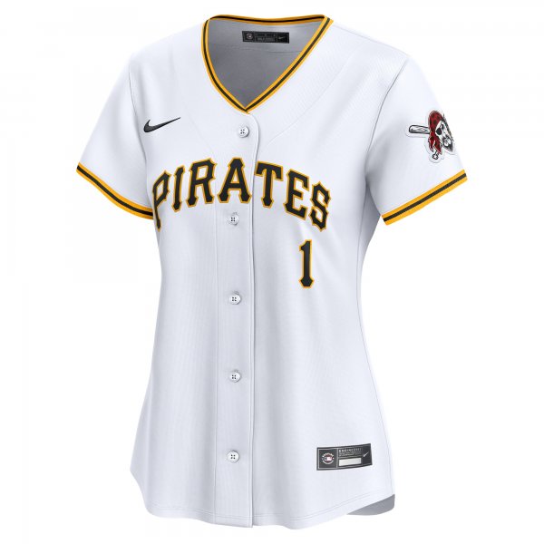 Women's Pittsburgh Pirates Nike White #1 Mom Home Limited Jersey