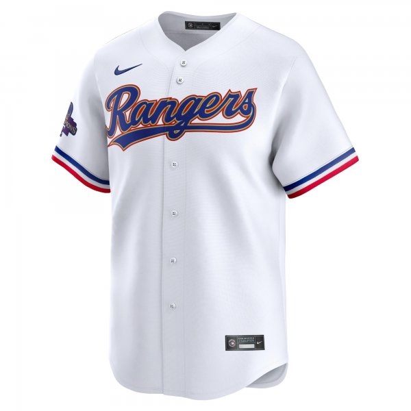 Men's Texas Rangers Nathaniel Lowe Nike White 2024 Gold Collection Limited Player Jersey