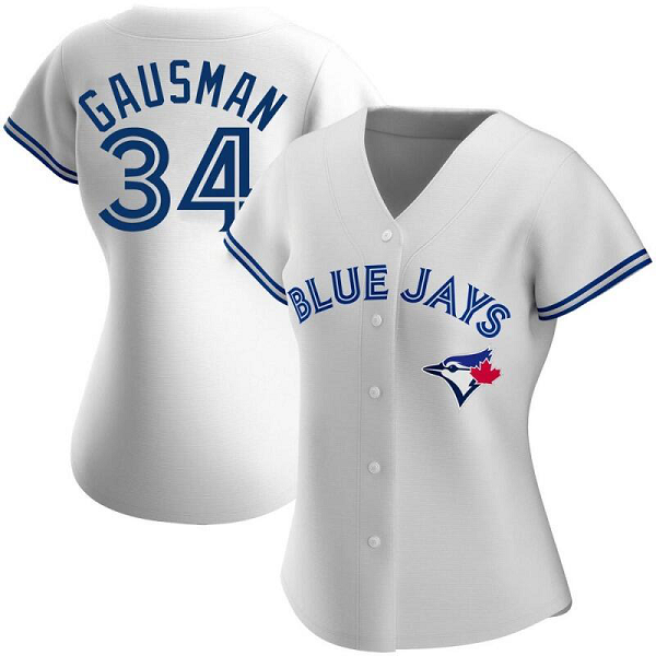 Women's Toronto Blue Jays #34 Kevin Gausman White MLB Jerseys