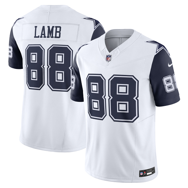 Men's Dallas Cowboys #88 CeeDee Lamb Nike White Vapor F.U.S.E. Limited Jersey