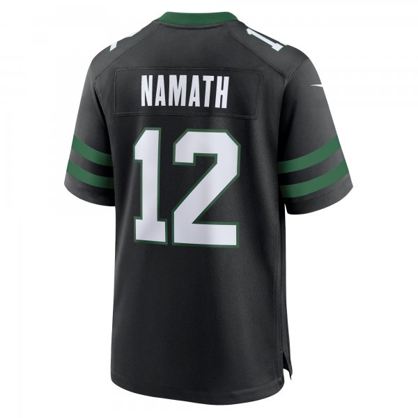 Men's New York Jets Joe Namath Nike Legacy Black Alternate Retired Player Game Jersey