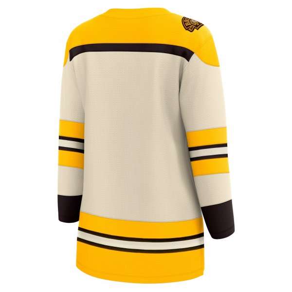 Women's Boston Bruins  Fanatics Cream 100th Anniversary Premier Breakaway Jersey