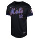 Youth New York Mets Francisco Lindor Nike Black Alternate Limited Player Jersey