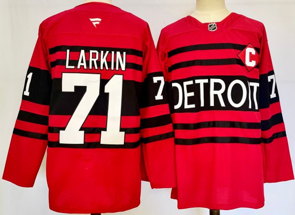 Men's #71 Dylan Larkin Detroit Red wings Red City Edition Jersey