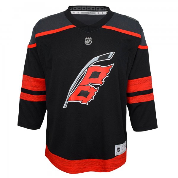 Youth Carolina Hurricanes  Black Home Replica Custom Jersey