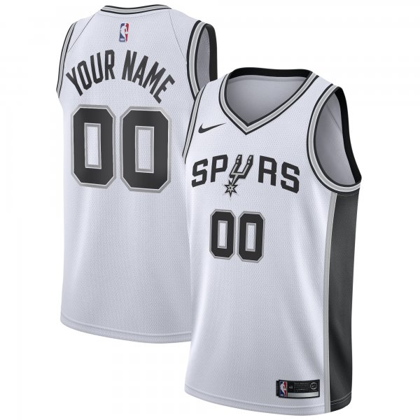 Men's San Antonio Spurs Nike White Custom Swingman Jersey - Association Edition