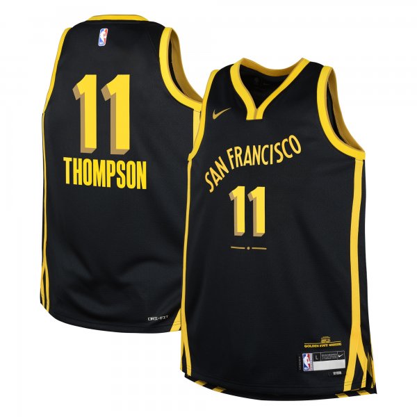 Youth Golden State Warriors Klay Thompson Nike Black  Swingman Replica Jersey - City Edition