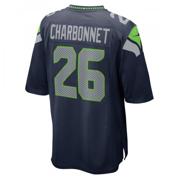 Men's Seattle Seahawks Zach Charbonnet Nike College Navy  Game Jersey