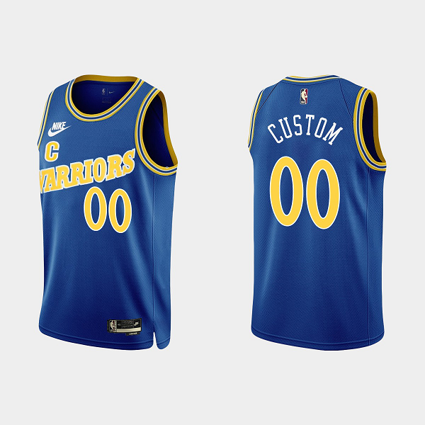 Men's Golden State Warriors Custom #00 2022-23 Classic Edition Royal NBA Jersey