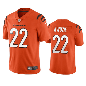 Men's Cincinnati Bengals #22 Chidobe Awuzie Orange Vapor Limited Jersey