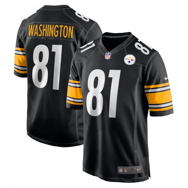 Men's Pittsburgh Steelers Scotty Washington Nike  Black  Game Jersey