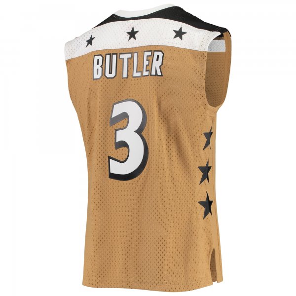 Men's Washington Wizards Caron Butler Mitchell & Ness Gold 2001/02 Hardwood Classics Swingman Jersey