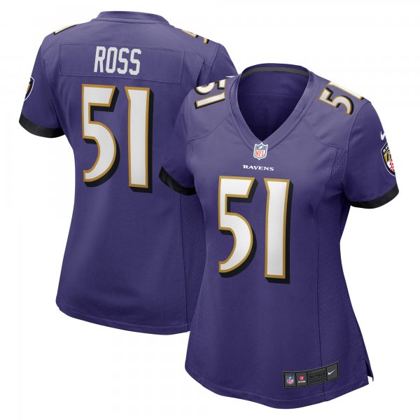 Women's Baltimore Ravens Josh Ross Nike Purple Game Player Jersey