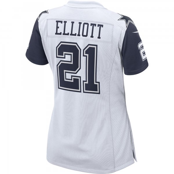 Women's Dallas Cowboys Ezekiel Elliott Nike White Alternate Game Jersey