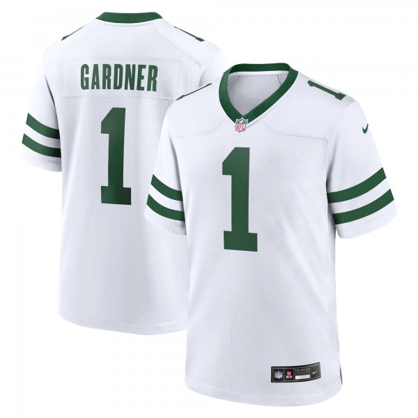 Men's New York Jets Ahmad Sauce Gardner Nike Legacy White Game Jersey