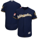 Men's Milwaukee Brewers Majestic Blank Navy 2019 Spring Training Flex Base Team MLB Jersey