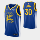 Men's Golden State Warriors #30 Stephen Curry 2021-22 75th Anniversary Diamond Black Royal Jersey