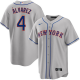 Men's New York Mets #4 Francisco Alvarez Cool Base Road Gray Jersey