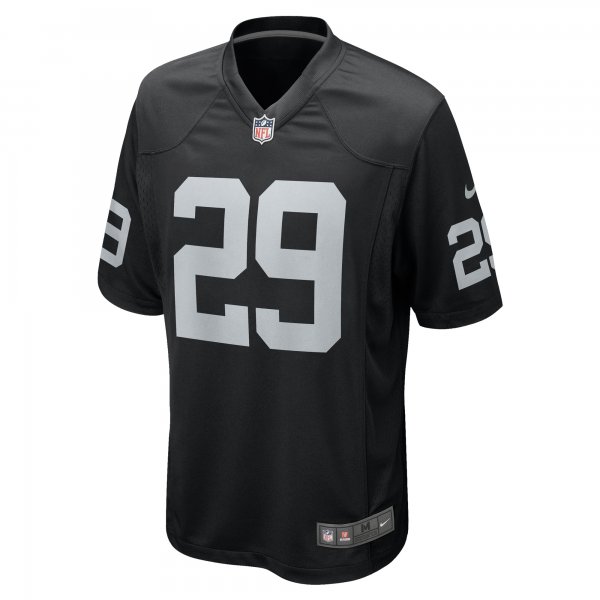 Men's Las Vegas Raiders Christopher Smith II Nike Black Team Game Jersey