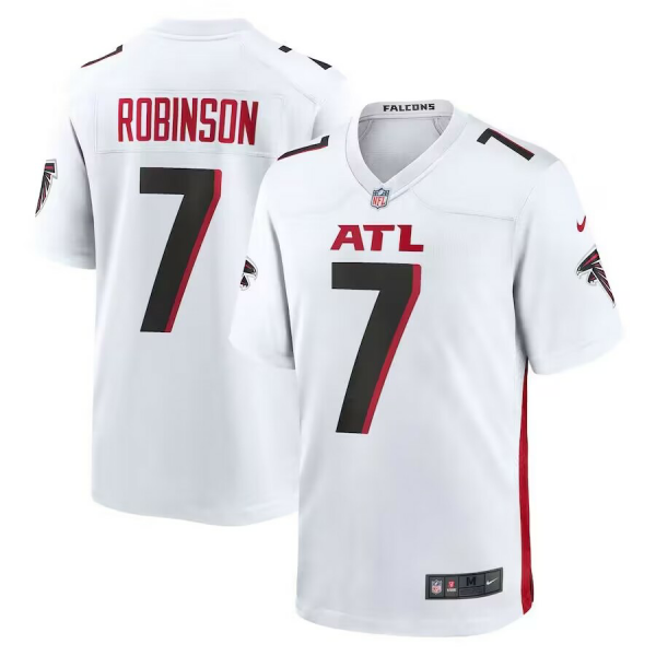 Men's Atlanta Falcons #7 Bijan Robinson White 2023 NFL Draft Limited Jersey