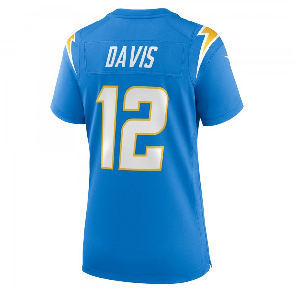 Women's Los Angeles Chargers Derius Davis Nike Powder Blue Team Game Jersey