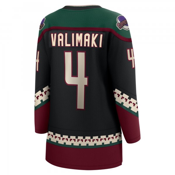 Women's Arizona Coyotes Juuso Valimaki Fanatics Black Home Breakaway Player Jersey