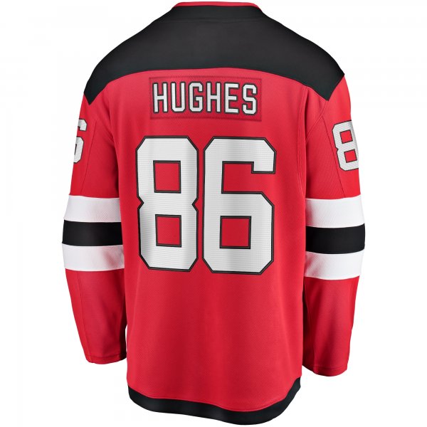 Men's New Jersey Devils Jack Hughes Fanatics Red Breakaway Player Jersey