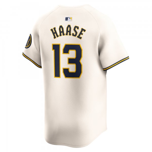 Men's Milwaukee Brewers Eric Haase Nike Cream Home Limited Player Jersey