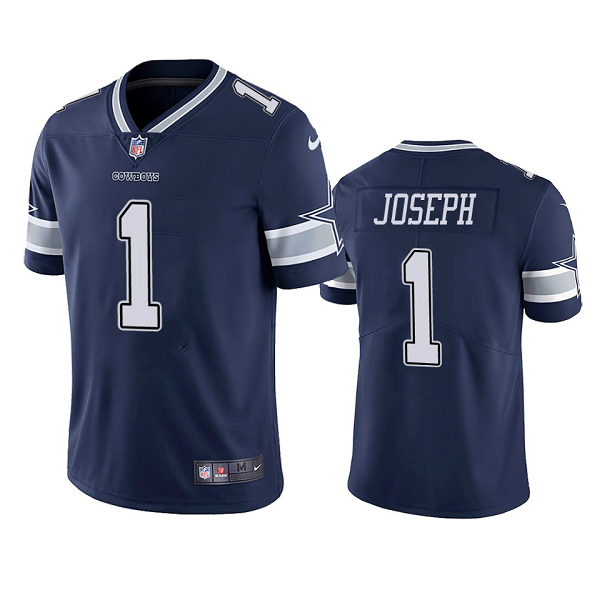 Men's Dallas Cowboys #1 Kelvin Joseph Navy Vapor Limited Jersey