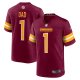 Men's Washington Commanders Number 1 Dad Nike Burgundy Game Jersey