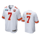 Men's Kansas City Chiefs #7 Harrison Butker White Super Bowl LVII Limited Jersey