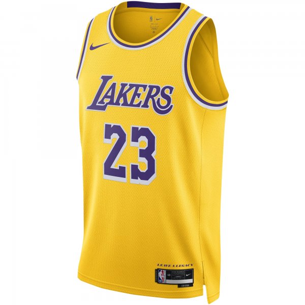 Unisex Los Angeles Lakers LeBron James Nike Gold Swingman Jersey - Icon Edition